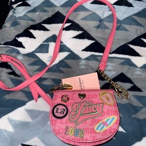 Juicy Couture Vibrant Pink Kids Bag with Patches